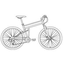 Dibujo para colorear : una bici BMX