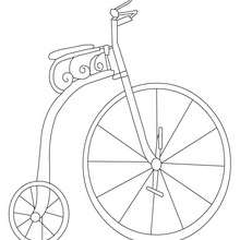Dibujo para colorear : bicicleta antigua
