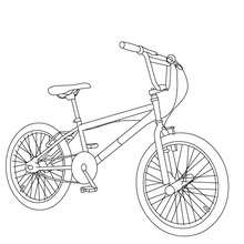 Dibujo para colorear : una bicicleta BMX