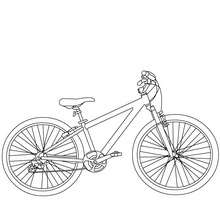 Dibujo para colorear : bicicleta todo terreno