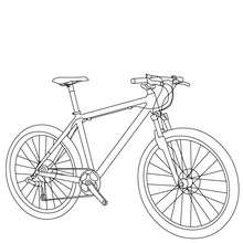 Dibujo para colorear : bicicleta de carretera