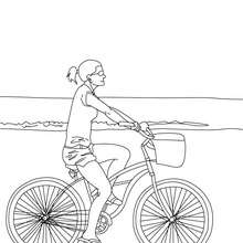 Dibujo para colorear : bicicleta de paseo