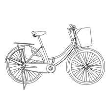 Dibujo para colorear : bicicleta holandesa