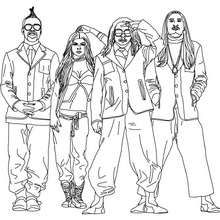 Dibujo de Black Eyed Peas para colorear - Dibujos para Colorear y Pintar - Dibujos para colorear FAMOSOS - BLACK EYED PEAS para colorear