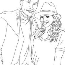 Dibujo para colorear : Fergie y Taboo de black eyed peas