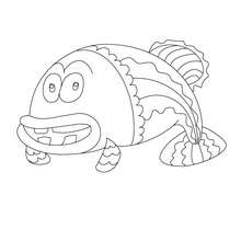 Dibujos para colorear pescado de abril con aletas agudas 