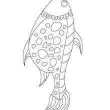 Dibujo para colorear y recortar pescado de abril - Dibujos para Colorear y Pintar - Dibujos para colorear FIESTAS - Dibujos de PESCADO DE ABRIL para colorear y recortar