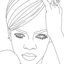 Dibujo para colorear : Ojos de Rihanna