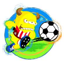 Imagen : Dibujo BOOMONSTER con balon de futbol