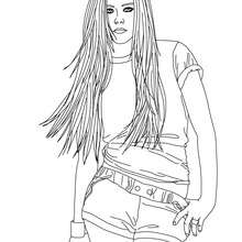 Dibujo para colorear : Avril Lavigne