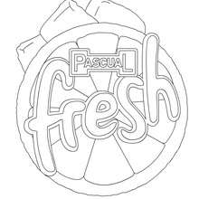 Dibujo para colorear logo PASCUAL FRESH - Dibujos para Colorear y Pintar - Dibujos para colorear FIESTAS - Dibujos para colorear PASCUAL FRESH