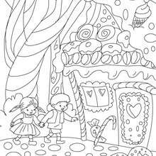 Dibujo para colorear : Cuento Hansel y Gretel