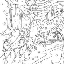 Dibujo para colorear : Cuento la reina de las nieves