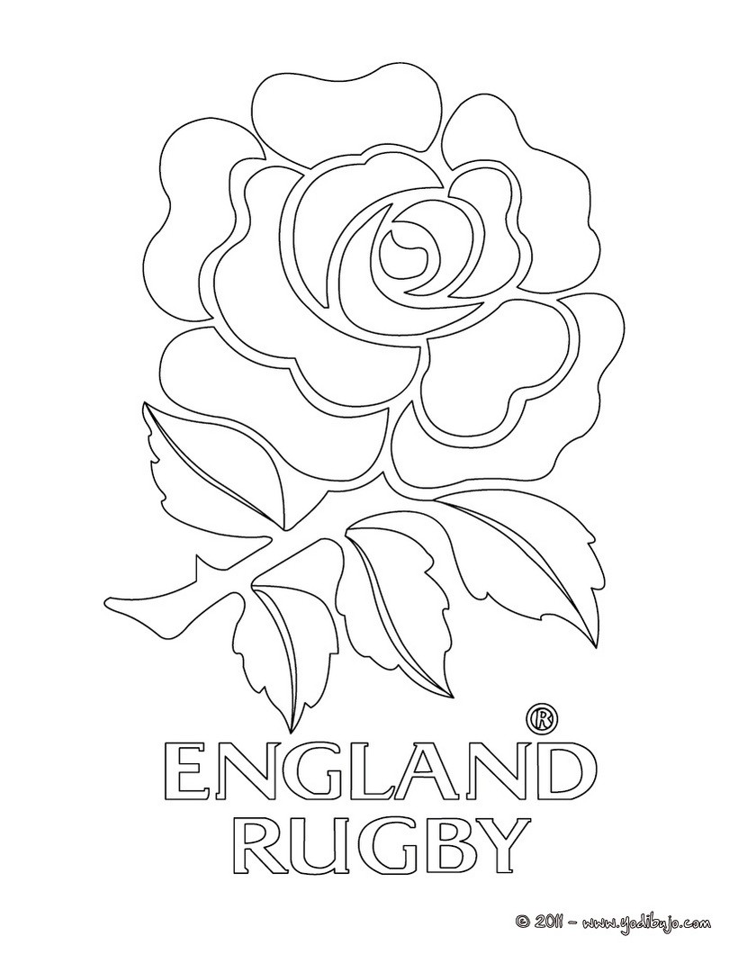 Dibujos para colorear equipo de rugby inglaterra es equipo de rugby inglaterra
