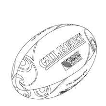 Dibujo para colorear la pelota oficial del mundial de Rugby - Dibujos para Colorear y Pintar - Dibujos para colorear DEPORTES - Dibujos de RUGBY para colorear