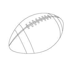 Dibujo para colorear : una pelota de Rugby
