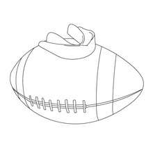 Dibujo para colorear de la pelota de Rugby y del protector bucal - Dibujos para Colorear y Pintar - Dibujos para colorear DEPORTES - Dibujos de RUGBY para colorear