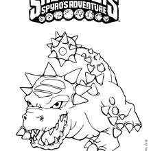Dibujo de BASH para colorear - Dibujos para Colorear y Pintar - Dibujos para colorear SUPERHEROES - Dibujos para colorear SKYLANDERS Spyro's Adventure