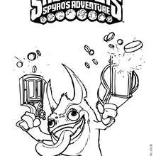 Dibujo de TRIGGER de Skylanders para colorear - Dibujos para Colorear y Pintar - Dibujos para colorear SUPERHEROES - Dibujos para colorear SKYLANDERS Spyro's Adventure