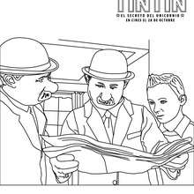 Dibujos para colorear los detectives hernandez y fernandez -  