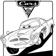 Dibujo de CARS 2 para colorear - Dibujos para Colorear y Pintar - Dibujos DISNEY para colorear - Dibujos para colorear DISNEY PIXAR - Dibujos para colorear de CARS