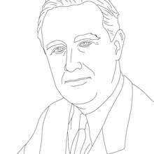 Dibujo para colorear : Presidente FRANKLIN D. ROOSEVELT
