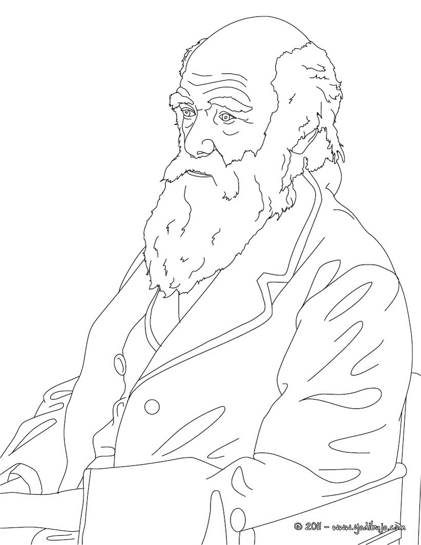 Dibujos para colorear charles darwin 