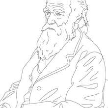CHARLES DARWIN para colorear - Dibujos para Colorear y Pintar - Dibujos para colorear PERSONAJES - PERSONAJES HISTORICOS para colorear - BRITÁNICOS famosos para colorear - PERSONAS IMPORTANTES en la historia del REINO UNIDO