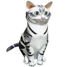 Gato de papel: Americano pelo corto 3D - Manualidades para niños - Papiroflexia facil - Papiroflexia ANIMALES - Papiroflexia Animales 3D
