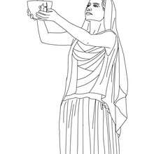 Dibujo para colorear : DIOSA HESTIA , diosa griega del hogar