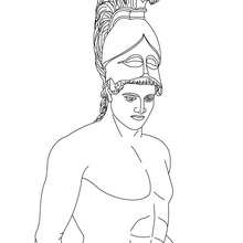 Dibujo para colorear : DIOS ARES , dios griego de la guerra