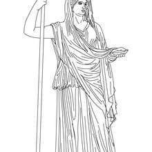 Dibujo para colorear : DIOSA HERA , diosa griega matrona