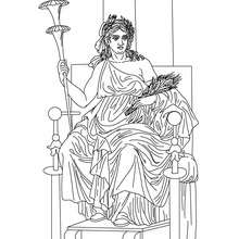 Dibujo para colorear : DIOSA DEMETER , diosa griega de la fertilidad