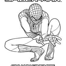Dibujo de Spiderman tejando su tela para pintar gratis - Dibujos para Colorear y Pintar - Dibujos para colorear SUPERHEROES - Dibujos para colorear SPIDERMAN - Dibujos de THE AMAZING SPIDERMAN para colorear