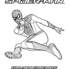 Dibujo para colorear the Amazing Spiderman de perfil - Dibujos para Colorear y Pintar - Dibujos para colorear SUPERHEROES - Dibujos para colorear SPIDERMAN - Dibujos de THE AMAZING SPIDERMAN para colorear
