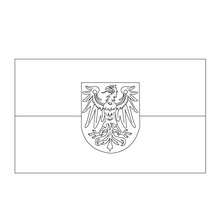 Bandera de BRANDENBURGO para colorear - Dibujos para Colorear y Pintar - Dibujos para colorear los PAISES - ALEMANIA para colorear - ESCUDOS y BANDERAS de los LANDERS alemanes para colorear
