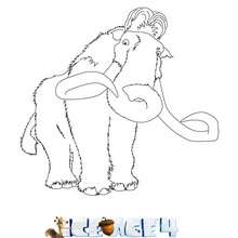 Dibujo de MANNY el mamut para colorear Ice Age 4 - Dibujos para Colorear y Pintar - Dibujos de PELICULAS colorear - Dibujos de ICE AGE 4 para colorear