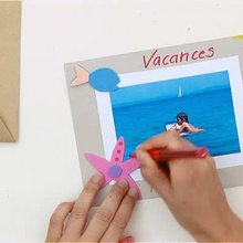 Video de fabricar una postal de vacaciones en la playa