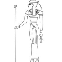 Deidad egipcia ISIS para colorear - Dibujos para Colorear y Pintar - Dibujos para colorear los PAISES - EGIPTO para colorear - DIOSES EGIPCIOS para colorear