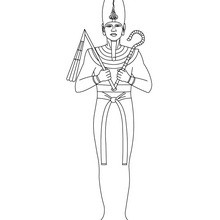 Dibujo de OSIRIS para colorear y pintar - Dibujos para Colorear y Pintar - Dibujos para colorear los PAISES - EGIPTO para colorear - DIOSES EGIPCIOS para colorear