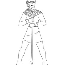 Dibujo del dios APTHA para colorear Antiguo Egipto - Dibujos para Colorear y Pintar - Dibujos para colorear los PAISES - EGIPTO para colorear - DIOSES EGIPCIOS para colorear