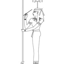 Diosa SESHAT para colorear Egipto gratis - Dibujos para Colorear y Pintar - Dibujos para colorear los PAISES - EGIPTO para colorear - DIOSES EGIPCIOS para colorear