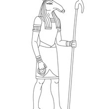 Dibujo para colorear : Deidad SETH de Antiguo Egipto