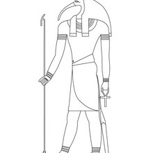 Dibujo de TOTH dios egipcio para pintar e imprimir gratis - Dibujos para Colorear y Pintar - Dibujos para colorear los PAISES - EGIPTO para colorear - DIOSES EGIPCIOS para colorear