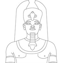 Dibujo de AMENOFIS el faraón egipcio del culto del sol para pintar - Dibujos para Colorear y Pintar - Dibujos para colorear los PAISES - EGIPTO para colorear - Dibujos de los FARAONES DEL ANTIGUO EGIPTO para pintar