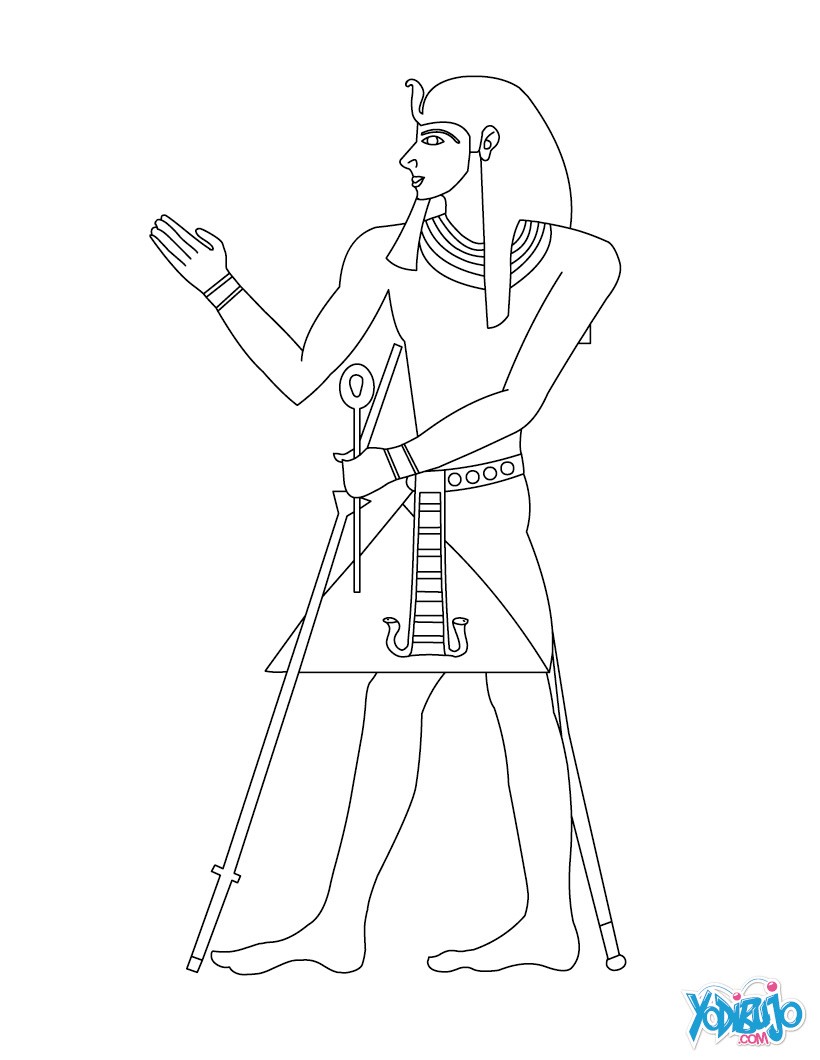 Dibujos para colorear faraÓn egipcio 