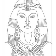 CLEOPATRA reina de Egipto para colorear e imprimir - Dibujos para Colorear y Pintar - Dibujos para colorear los PAISES - EGIPTO para colorear - Dibujos de los FARAONES DEL ANTIGUO EGIPTO para pintar