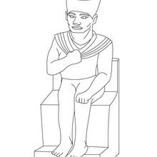 Dibujo del faraón KHUFU para colorear Antiguo Egipto - Dibujos para Colorear y Pintar - Dibujos para colorear los PAISES - EGIPTO para colorear - Dibujos de los FARAONES DEL ANTIGUO EGIPTO para pintar