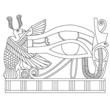 Papiro del GRANDE OJO DE HORUS para colorear e imprimir - Dibujos para Colorear y Pintar - Dibujos para colorear los PAISES - EGIPTO para colorear - Dibujos del ARTE del ANTIGUO EGIPTO para colorear