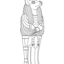 Dibujo para colorear : DIOS ANUBIS del Antiguo Egipto